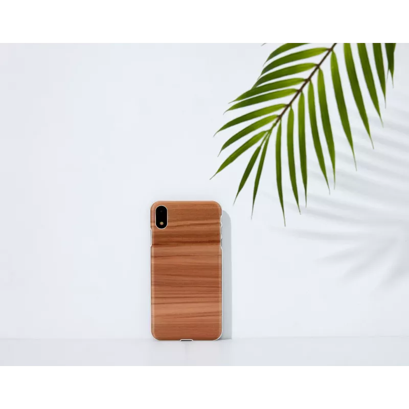 Etui na smartfon MAN & WOOD do iPhone XR, cappuccino biały