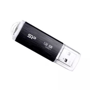Pendrive Silicon Power 128 GB USB Type-A 3.2 Gen 1 Blaze B02, plastikowa nasadka, otwór na smycz, czarny