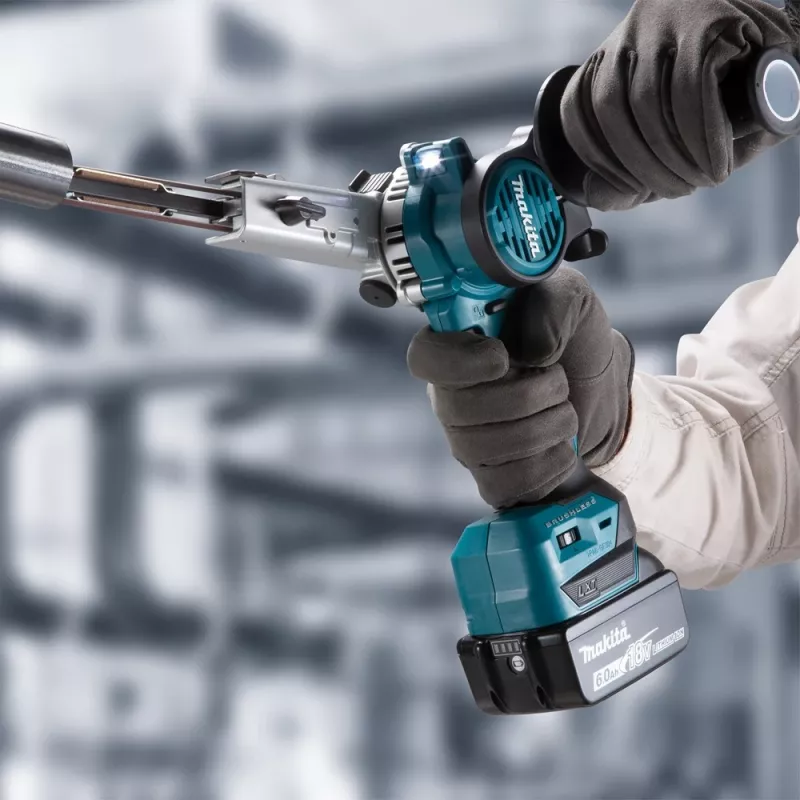 Szlifierka taśmowa Makita DBS180Z, czarno-niebieska