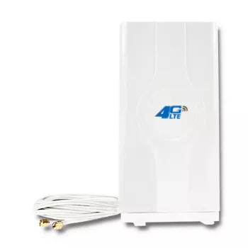 Antena dookólna QOLTEC 57013, 0,6–2,7 GHz, 30 dBi, polaryzacja pionowa, 50 Ω, biała obudowa ABS