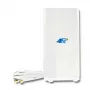 Antena dookólna QOLTEC 57013, 0,6–2,7 GHz, 30 dBi, polaryzacja pionowa, 50 Ω, biała obudowa ABS