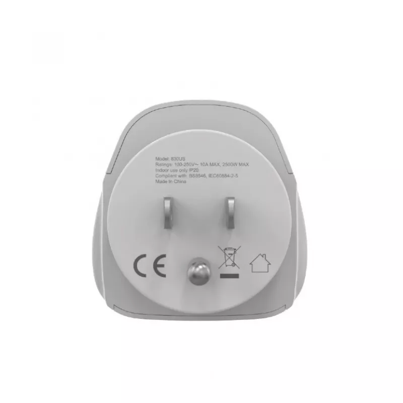 Adapter podróżny GEMBIRD A-AC-USMINTF — Wtyczka światowa na amerykańską, 10 A