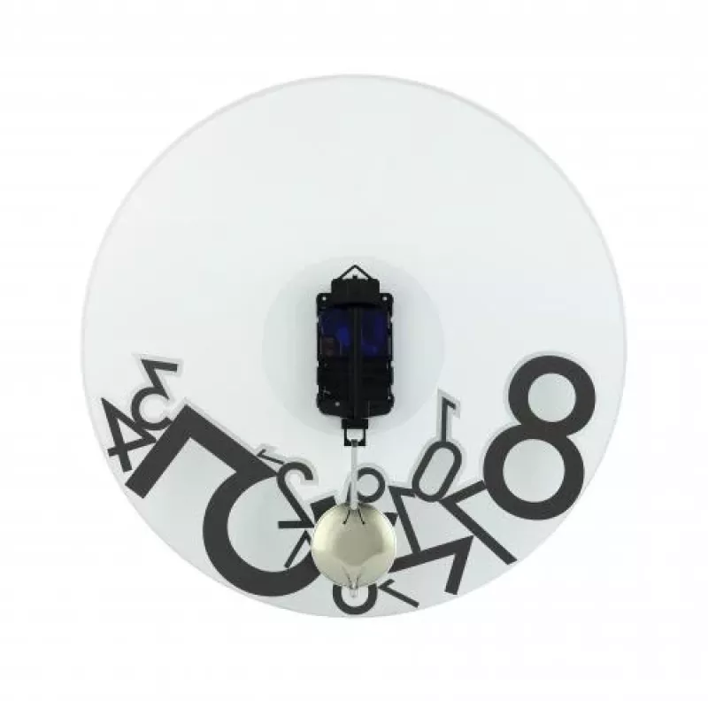 Zegar ścienny NeXtime 8115 Dropped, Ø43 cm, srebrny