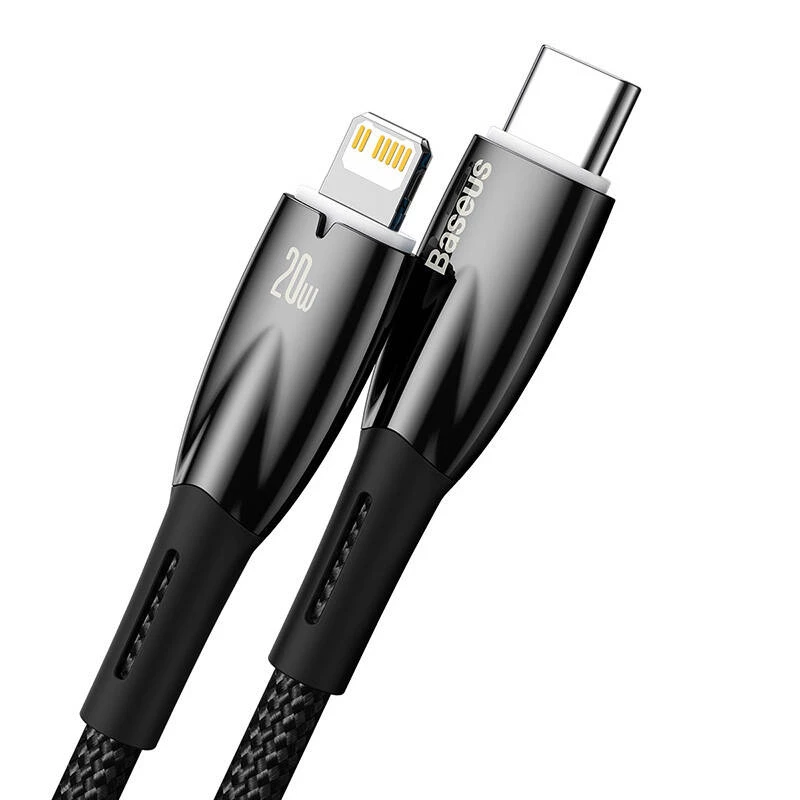 Kabel USB-C na Lightning Baseus Glimmer 20W, 2 m — szybkie ładowanie i synchronizacja danych