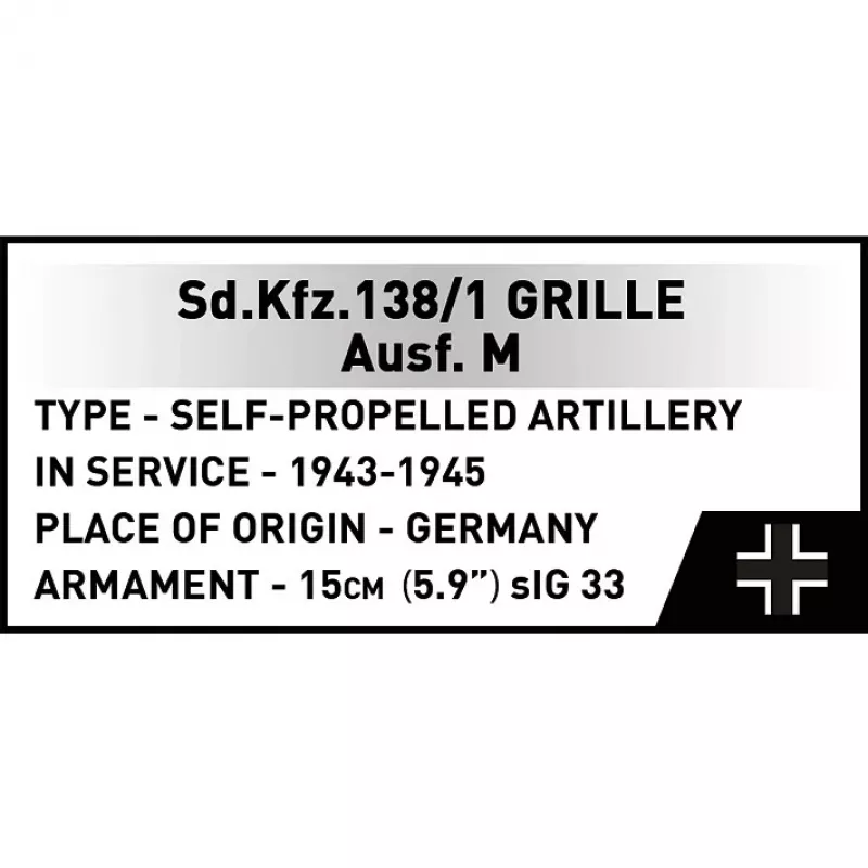 Zestaw konstrukcyjny model Cobi SD.KFZ.138/1 Grille, 720 elementów, model do ekspozycji