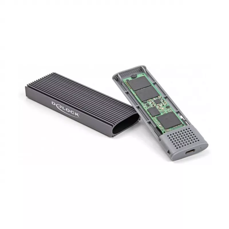 Obudowa SSD DeLOCK Zewnętrzna Uniwersalna Obudowa USB Type-C Combo do M.2 NVMe PCIe lub SATA SSD bez narzędzi