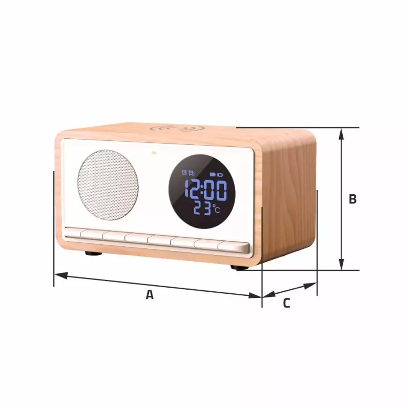MANTA RDI912W Rimini radiobudzik, Bluetooth i ładowanie bezprzewodowe, biały