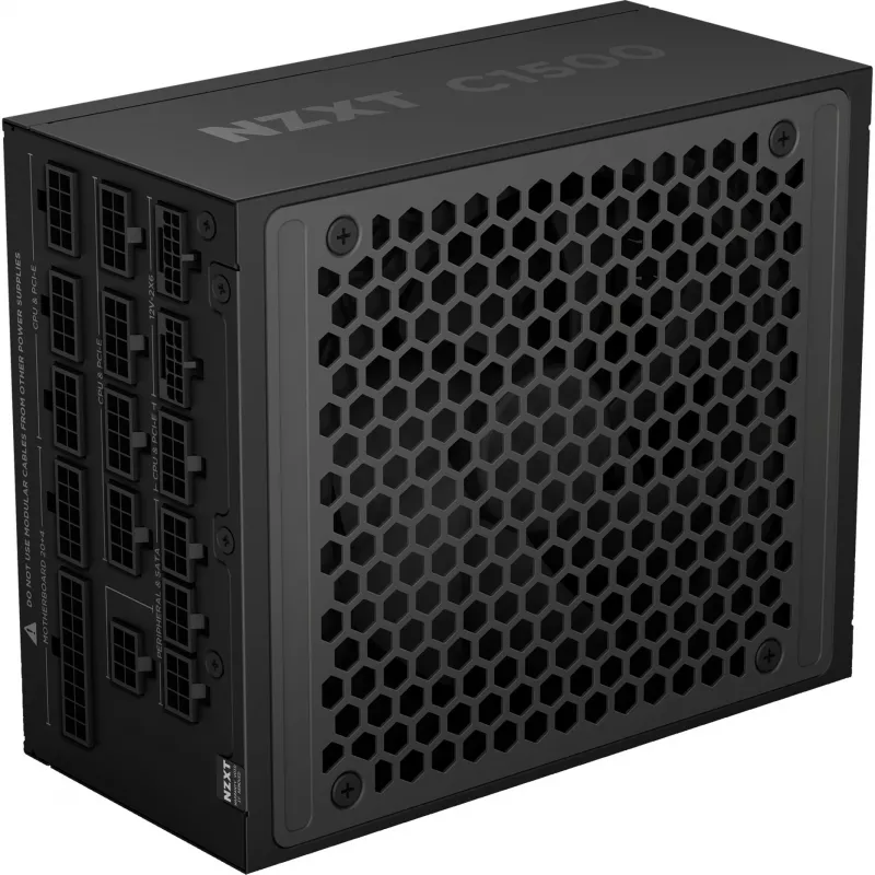 C1500 Platinum, zasilacz do PC czarny, 1x wtyczka do kart graficznych 16-pin, 6x PCIe, zarządzanie kablami, 1500 watów