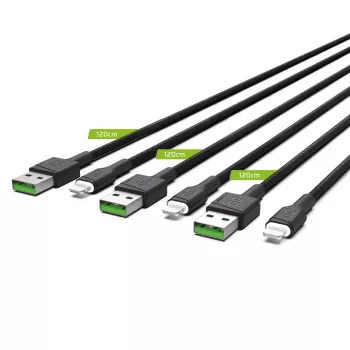 Kabel Lightning zielony Cell KABGCSET05 1.2m Czarny