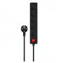 Listwa zasilająca SAVIO LZ-15 — 5 gniazd AC, uniwersalna wtyczka, kabel 5 m, 2500 W, 10 A, czarna
