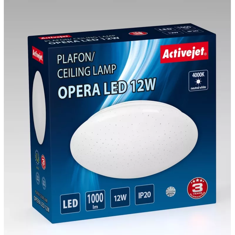 Nowoczesna lampa sufitowa LED Activejet OPERA LED 12W