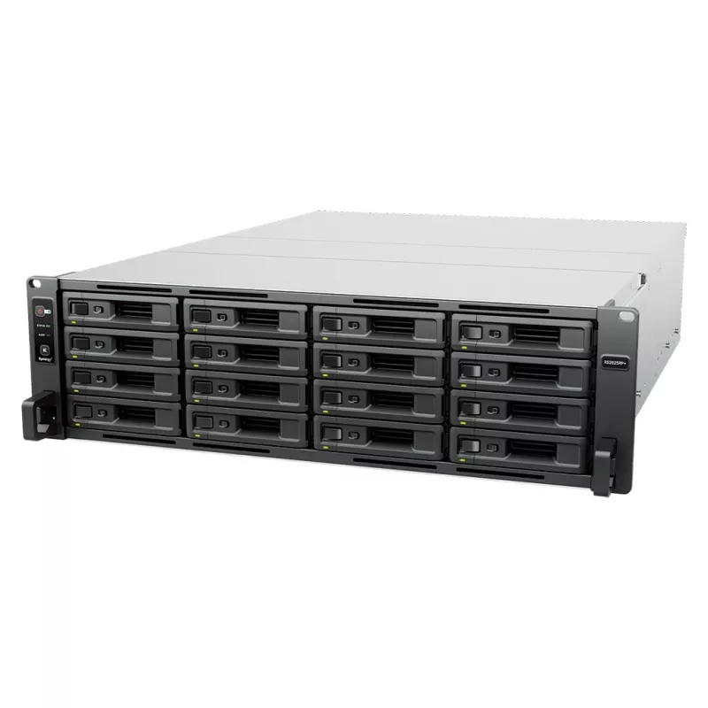 Serwer NAS Rack Synology RS2825RP+ 16-zatokowy (3U) V1780B 3.35 GHz, 8 GB DDR4, obsługa HDD/SSD, szary