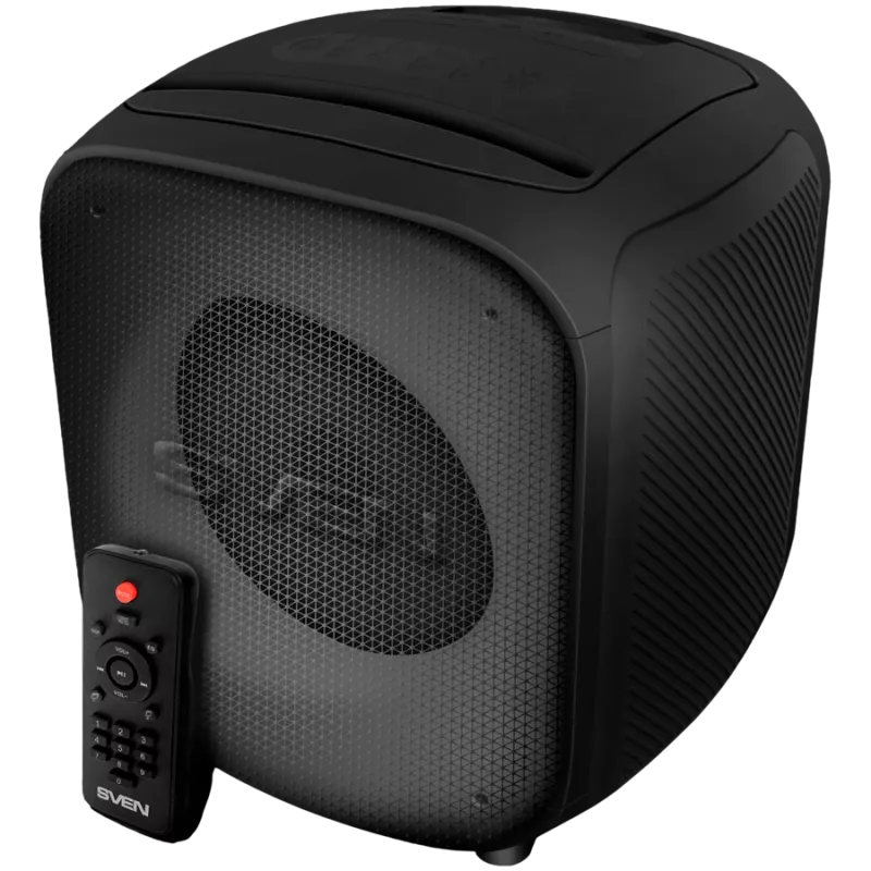 Głośnik SVEN PS-555, czarny, moc wyjściowa 65 W (RMS), TWS, Bluetooth, USB, microSD, pilot, bateria litowa