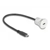 Kabel USB DeLOCK 88183 0.3m USB C czarno-srebrny