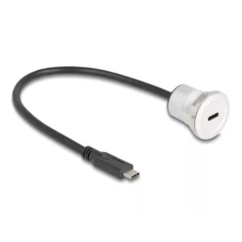 Kabel USB DeLOCK 88183 0.3m USB C czarno-srebrny