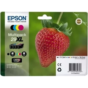 Epson Strawberry 29XL CMYK wkład atramentowy 1 szt. Oryginalny Wysokowydajny (XL) Czarny, cyjan, magenta, Żółty
