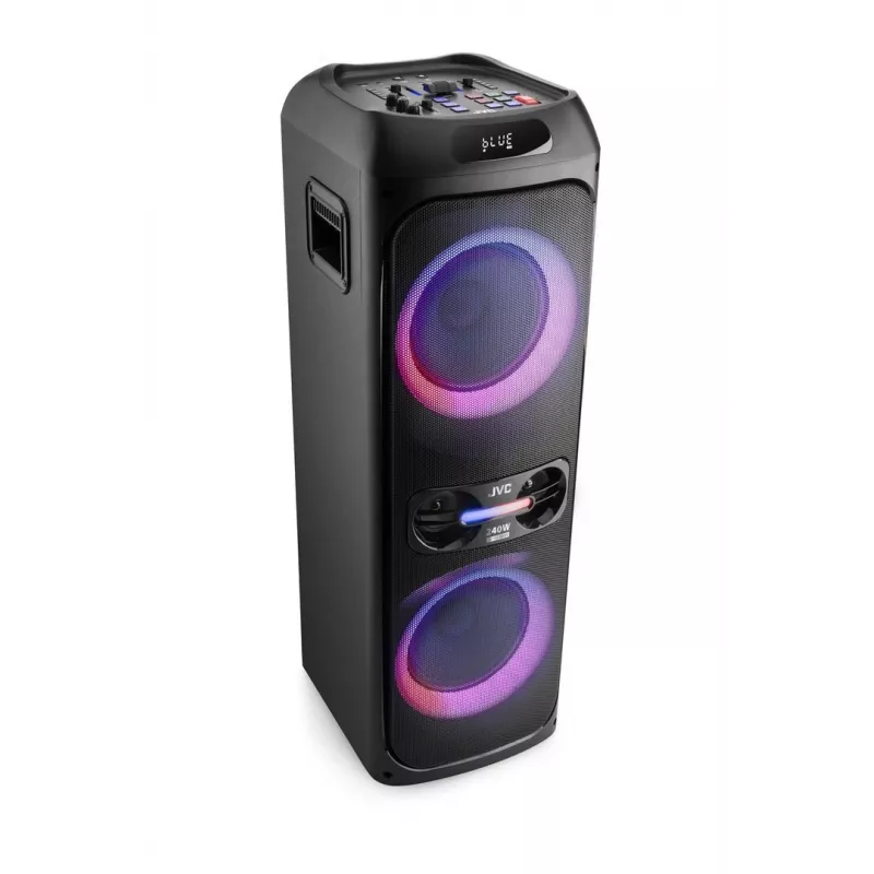 Przenośny głośnik imprezowy JVC XS-EP624B — czarny, zasilany bateriami, Bluetooth