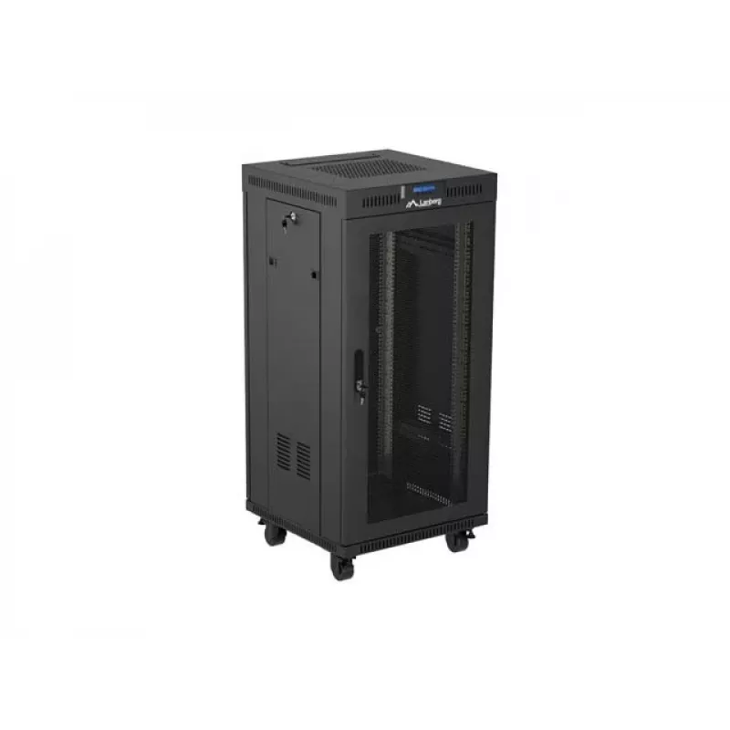 Szafa rackowa LANBERG FF01-6624-23BL 24U wolnostojąca 19 cali 600×600 mm IP20 czarna