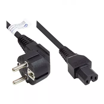 Good Connections P0150-S007 - 0,75 m - Netzstecker Typ E+F - C15-Koppler - H05VV-F - 250 V - 10 A