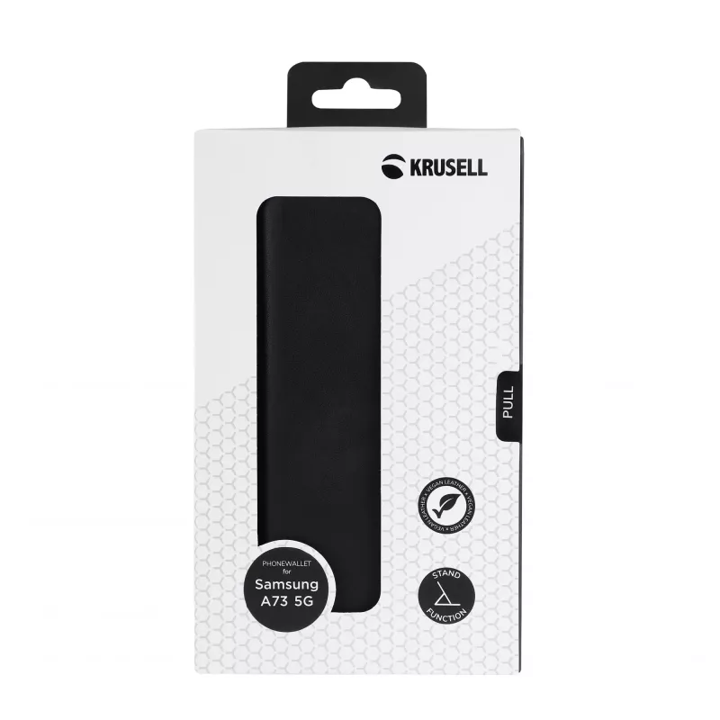 Etui portfelowe Krusell Galaxy A73 5G 17 cm Czarne 3 kieszenie na karty