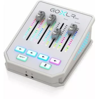 Mikser audio TC-Helicon GO XLR Mini-WH biały — kompaktowy wokalny mikser/interfejs USB do streamingu