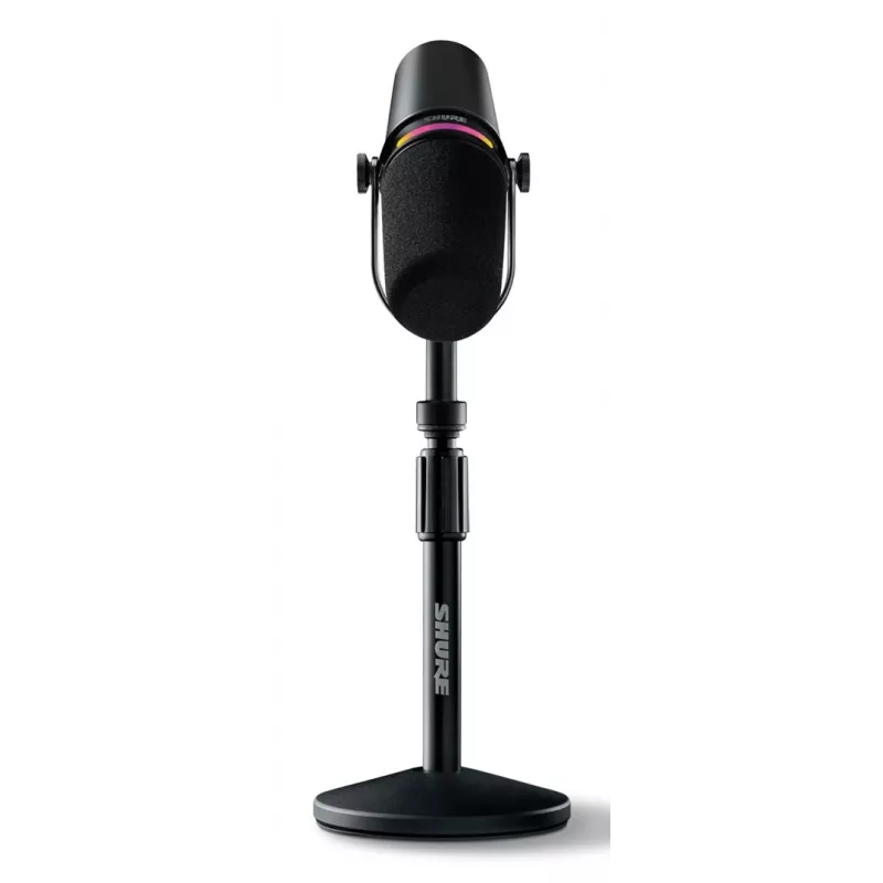 Shure MV7+-K-BNDL – mikrofon krasomówczy/wokalowy ze złączem XLR/USB-C, czarny + statyw biurkowy GATOR
