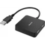 Hama 00300081 koncentrator interfejsu USB 2.0 Typ-A 480 Mbit/s Czarny