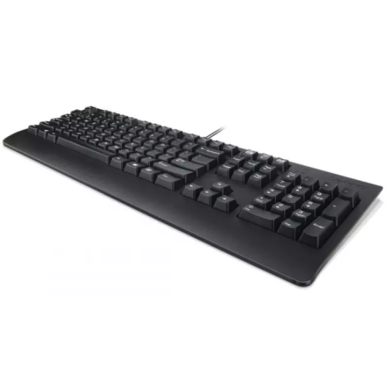 Przewodowa klawiatura Lenovo Preferred Pro II pełnowymiarowa USB, QWERTY, układ rumuński, czarna, podpórka pod nadgarstki