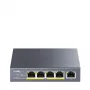 Przełącznik sieciowy Cudy GS1005P — 5-portowy Gigabit Ethernet z 4 portami PoE, 60W łącznie, obudowa metalowa, montaż w szafie rack