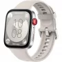 Huawei Watch Fit 3 - Stop ze stopu aluminium - Inteligentny zegarek z paskiem - Skóra - Biały - Rozmiar nadgarstka: 120-190 mm - Wyświetlacz 4,6 cm (1,82) - Bluetooth