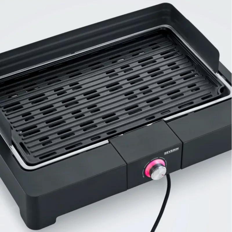 Grill stołowy Severin PG8567 Barbecue & Grill, elektryczny, czarny, 2200 W (PG8567)
