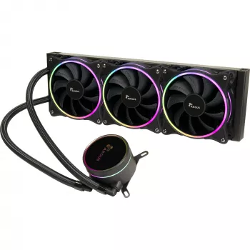 Chłodzenie cieczą All-in-one INTER-TECH LC-360 RGB — wentylator 12 cm, łożysko hydrauliczne, czarny
