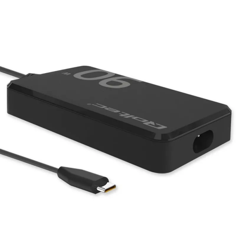 Qoltec 90W GaN Super Fast SLIM Ładowarka ścienna | XP | 5-20V | 4,5A | USB-C 3.1 | Laptop | MacBook | Smartfon | + kabel