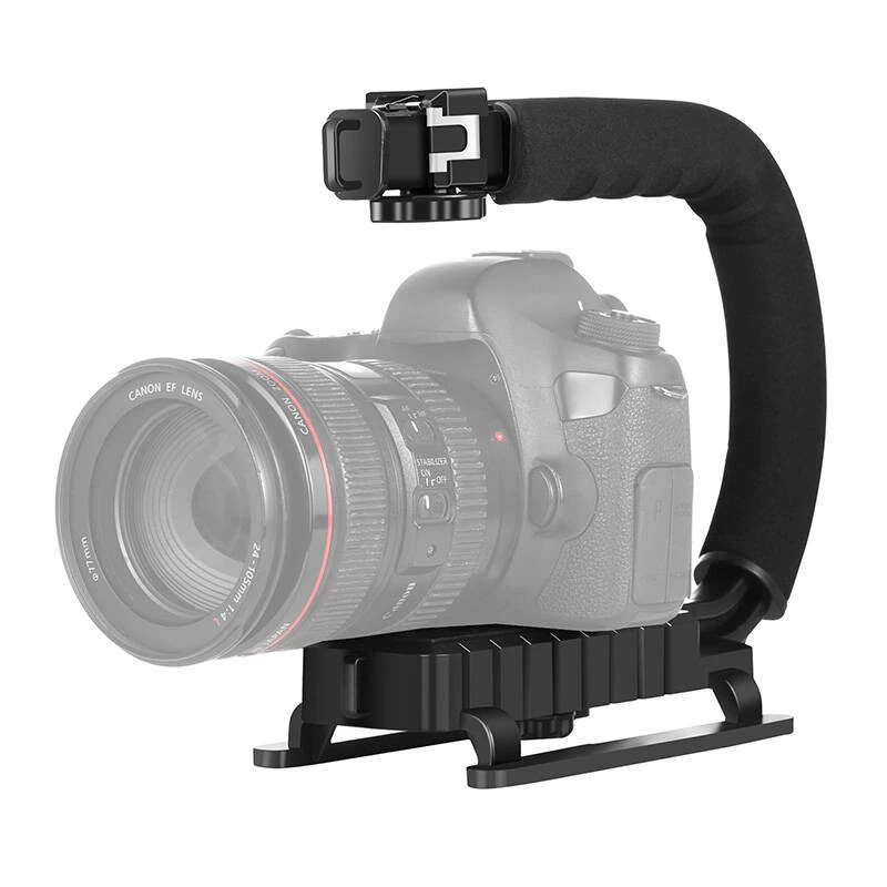 Ręczny stabilizator do kamery PULUZ PU3005 z uchwytem w kształcie litery C do lustrzanek i kamer wideo
