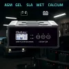 Prostownik QOLTEC 52514 — 12 V/24 V, 25 A, do akumulatorów AGM/żelowych/SLA z wyświetlaczem LCD