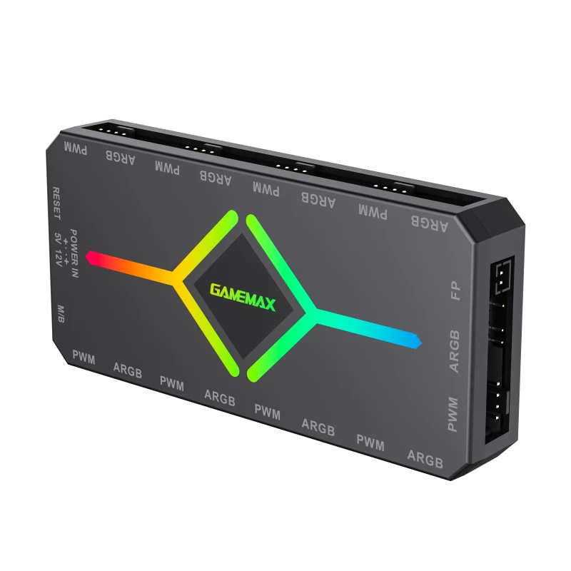 Gamemax | pilotów | V4.0 ARGB PWM HUB BK | Czarny | Gamemax