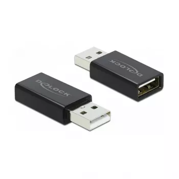 Adapter DELOCK USB 2.0, wtyk typu A na gniazdo typu A, blokada danych