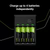 Ładowarka do akumulatorów zielony Cell GC VitalCharger USB, 4 gniazda, AA/AAA, zasilana przez USB, czarna