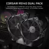 Corsair RS140 Wentylator obudowy 140 mm Zestaw 2 szt. Czarny