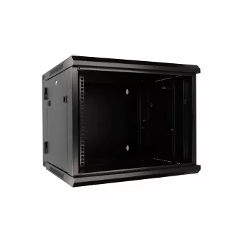 Extralink Szafa rack 9U 600x600 AZH czarna naścienna, typ wahadłowy