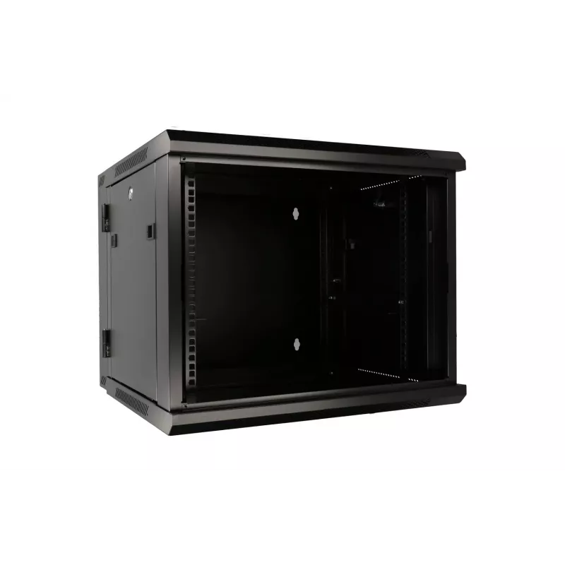 Extralink Szafa rack 9U 600x600 AZH czarna naścienna, typ wahadłowy