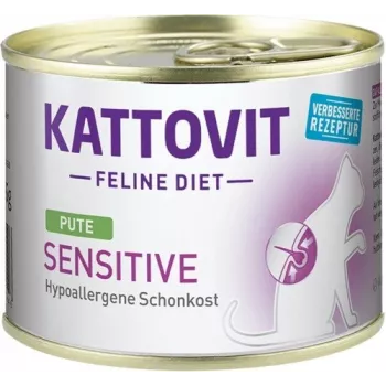 KATTOVIT Sensitive Turkey - mokra karma dla kota - 185g