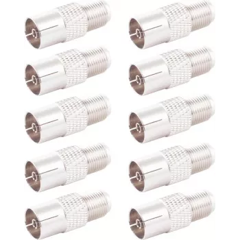 Adapter gniazdo IEC na gniazdo F ShiverPeaks 85324-SET10, zestaw 10 szt.