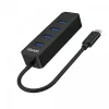 Hub USB Unitek uHUB Q4 — 4-portowy hub USB 3.2 Gen 1 (Type-A), host USB-C, 5 Gbit/s, 10 W, czarny