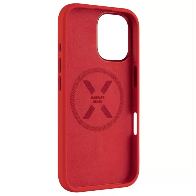 Fixed MagFlow | Tylna obudowa | Apple | iPhone 16 | Silikon płynny | Czerwony