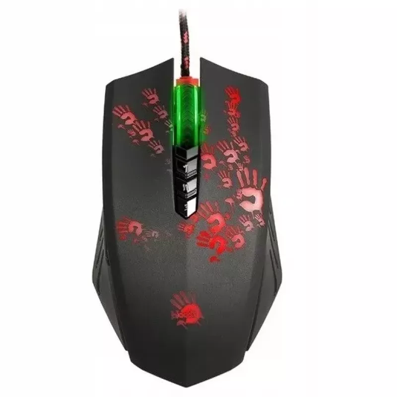 Mysz gamingowa A4Tech BLOODY A60 — optyczna, symetryczna, 6200 DPI, USB typu A, 8 przycisków, czarna