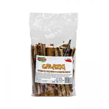 Patyczki przekąskowe dla małych gryzoni Alegia Rodent Treat Twigs 100 g — przysmak dentystyczny o smaku roślinnym, bez cukru i glutenu