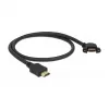 Kabel HDMI DeLOCK 85467 0,5 m Typ A Męski na Żeński Czarny