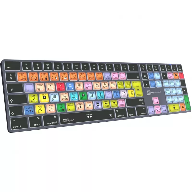 klawiatura LogicKeyboard Apple Logic Pro X2 Titan DE Mac — LKB-LOGXP2-TM-DE, układ niemiecki