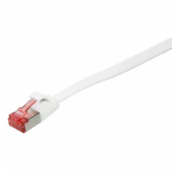 Logilink SlimLine - Kabel krosowy - RJ-45 (S) do RJ-45 (S) - 2 m - U/FTP, PiMF - CAT 6 - Formowany, bez zaczepów, płaski - Biały (CF2051S)